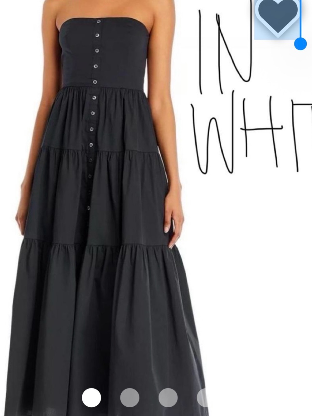 NEVER WORN - STAUD WHITE  Strapless Tiered Maxi Dress